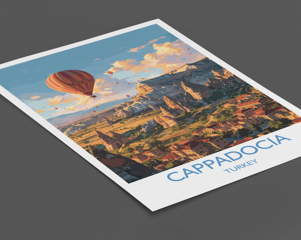 Cappadocia Travel Print Wall Art, Travel Poster of Cappadocia, Turkey Wall Art, Cappadocia Art Lovers Gift, Wall Art Print