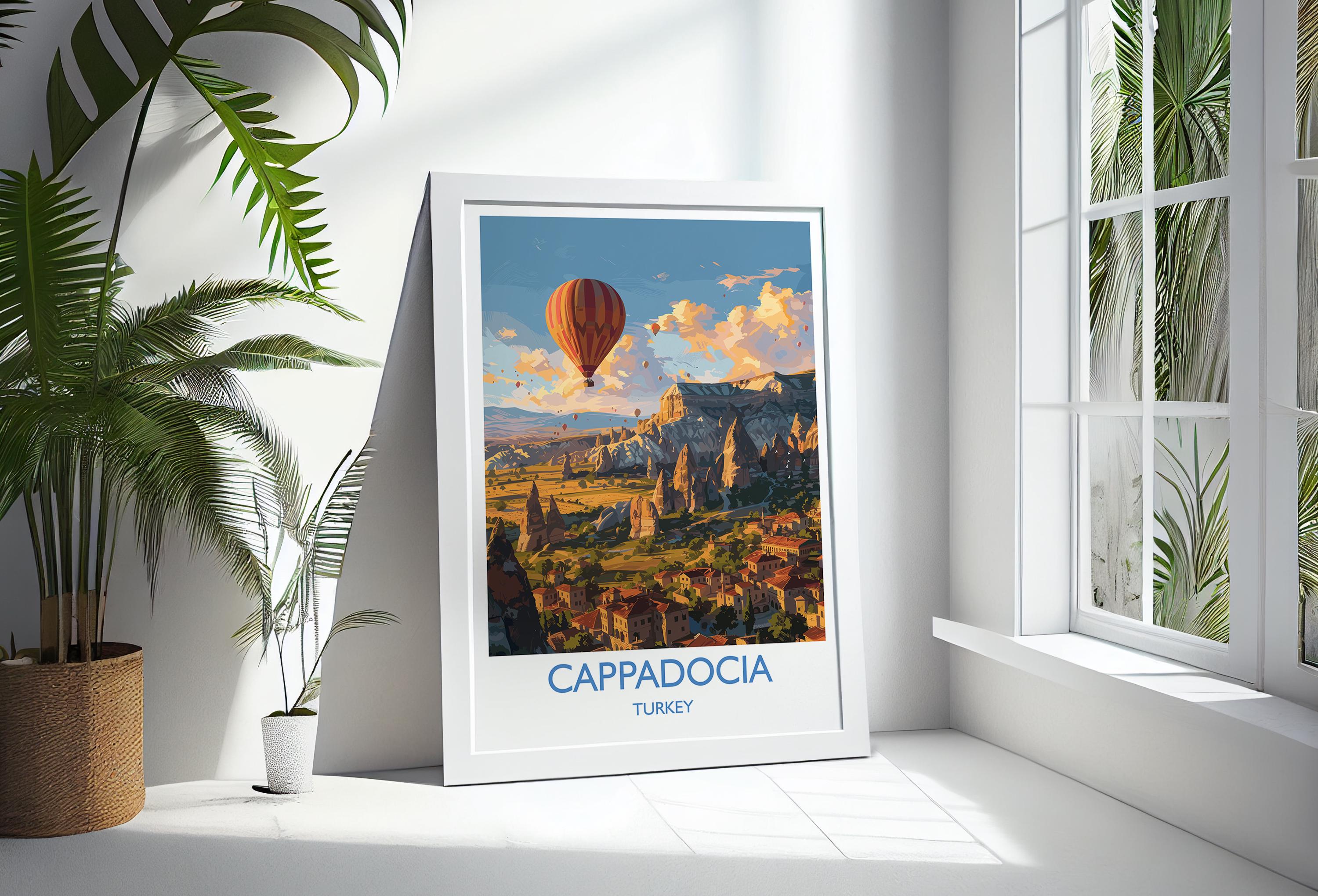 Cappadocia Travel Print Wall Art, Travel Poster of Cappadocia, Turkey Wall Art, Cappadocia Art Lovers Gift, Wall Art Print NQ Media Designs