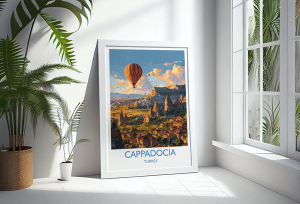 Cappadocia Travel Print Wall Art, Travel Poster of Cappadocia, Turkey Wall Art, Cappadocia Art Lovers Gift, Wall Art Print