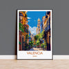 Valencia Travel Print, Travel Poster of Valencia, Spain Poster, Valencia Wall Art Lovers Gift, Spain Art NQ Media Designs
