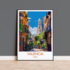 Valencia Travel Print, Travel Poster of Valencia, Spain Poster, Valencia Wall Art Lovers Gift, Spain Art