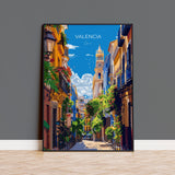 Valencia Travel Poster, Travel Print of Valencia, Spain Poster, Valencia Wall Art Lovers Gift, Spain Art NQ Media Designs