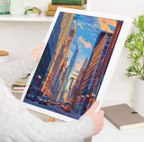 Chicago Travel Print Wall Art, Travel Poster of Chicago, Illinois, Chicago Art Lovers Gift, USA City Art Gift, NQ Media Designs