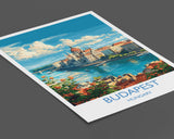 Budapest Travel Print Wall Art, Travel Poster of Budapest, Budapest Art Lovers Gift, Hungary Art Gift NQ Media Designs