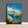 Budapest Travel Poster Wall Art, Travel Print of Budapest, Budapest Art Lovers Gift, Hungary Art Gift NQ Media Designs