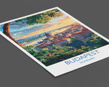 Budapest Travel Print Wall Art, Travel Poster of Budapest, Budapest Art Lovers Gift, Hungary Art Gift NQ Media Designs