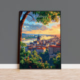Budapest Travel Poster Wall Art, Travel Print of Budapest, Budapest Art Lovers Gift, Hungary Art Gift NQ Media Designs