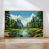 Yosemite Travel Poster Wall Art, Landscape Travel Print of Yosemite, National Park Art, Yosemite Gift, Colorado, USA, Travel Wall Art Gift NQ Media Designs