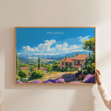 Provence Travel Poster Wall Art Landscape, Travel Print of Provence , Provence Art Lovers Gift,France Art Gift NQ Media Designs