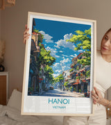 Hanoi Travel Print, Travel Poster of Hanoi,Vietnam, Asia, Hanoi Art Lovers Gift, Vietnam Gift, Wall Art Print NQ Media Designs