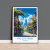 Ho Chi Minh Travel Print, Travel Poster of Ho Chi Minh, Vietnam, Asia, Ho Chi Minh Art Lovers Gift, Vietnam Gift, Wall Art Print
