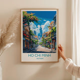 Ho Chi Minh Travel Print, Travel Poster of Ho Chi Minh, Vietnam, Asia, Ho Chi Minh Art Lovers Gift, Vietnam Gift, Wall Art Print NQ Media Designs