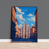 Milan Travel Print Wall Art, Travel Poster of Milan, Milan Art Lovers Gift, Italy, Italian City Art Gift NQ Media Designs