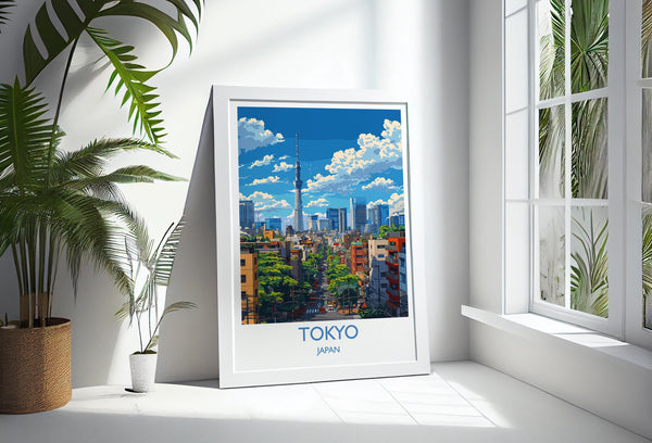 Tokyo Travel Print, Travel Poster of Tokyo, Japan, Asia, Tokyo Art Lovers Gift, Japan Gift, Wall Art Print
