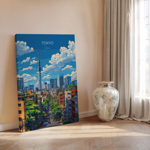 Tokyo Travel Poster, Travel Print of Tokyo, Japan, Asia, Tokyo Art Lovers Gift, Japan Gift, Wall Art Print