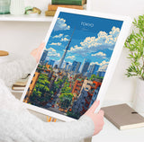 Tokyo Travel Poster, Travel Print of Tokyo, Japan, Asia, Tokyo Art Lovers Gift, Japan Gift, Wall Art Print NQ Media Designs