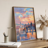 Prague Travel Print Wall Art, Travel Poster of Prague, Prague Art Lovers Gift, Czech Republic City Art Gift NQ Media Designs