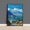 Queenstown Travel Poster, Travel Print of Queenstown, New Zealand Art Lovers Gift, Queenstown Wall Art NQ Media Designs