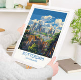Rotterdam Travel Poster, Travel Print of Rotterdam, Netherlands, Dutch Art Lovers Gift, Wall Art Print NQ Media Designs