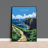 Isle of Man Poster, Travel Print of Isle of Man,Isle of Man Art Lovers Gift,British Isles Coast Wall Art Print NQ Media Designs