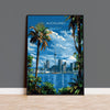 Auckland Travel Poster, Travel Print of Auckland, New Zealand Art Lovers Gift, Auckland Wall Art NQ Media Designs