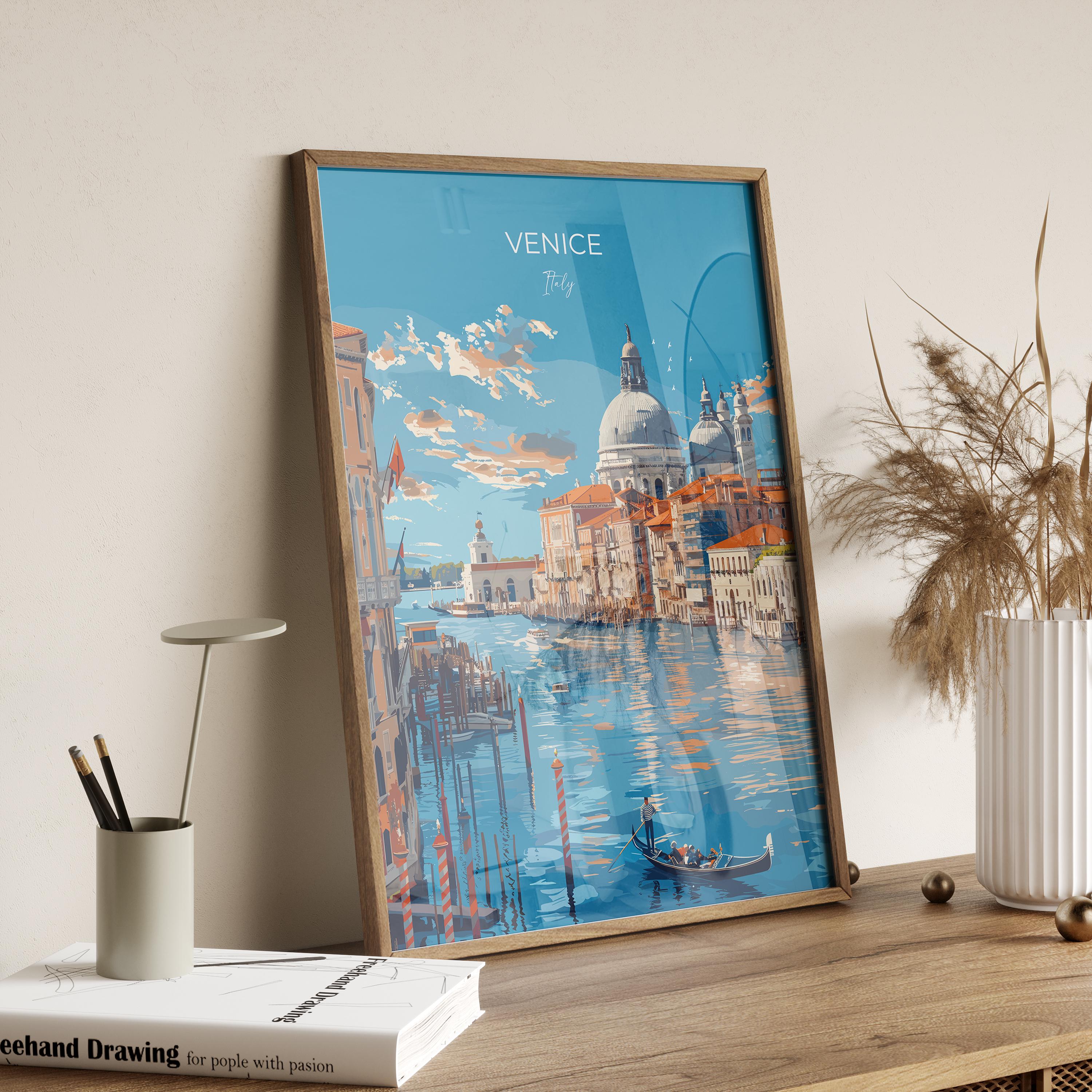 Venice Travel Poster Wall Art, Travel Print of Venice, Italy City Art, Venice Art Lovers Gift, Wall Art Print NQ Media Designs