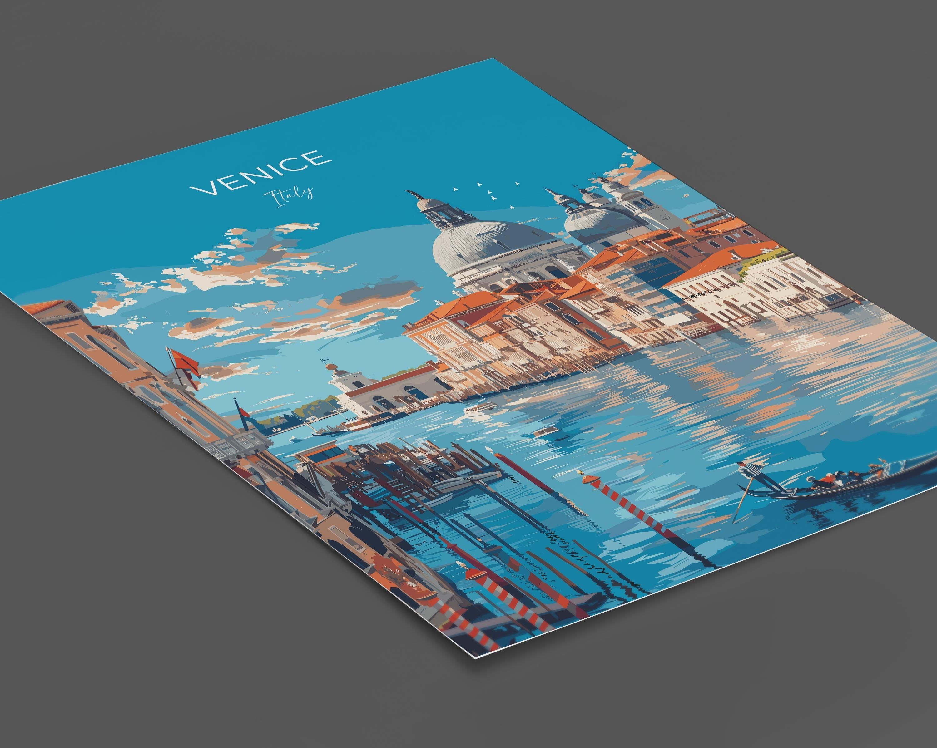 Venice Travel Poster Wall Art, Travel Print of Venice, Italy City Art, Venice Art Lovers Gift, Wall Art Print NQ Media Designs