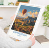 Cappadocia Travel Print Wall Art, Travel Poster of Cappadocia, Turkey Wall Art, Cappadocia Art Lovers Gift, Wall Art Print