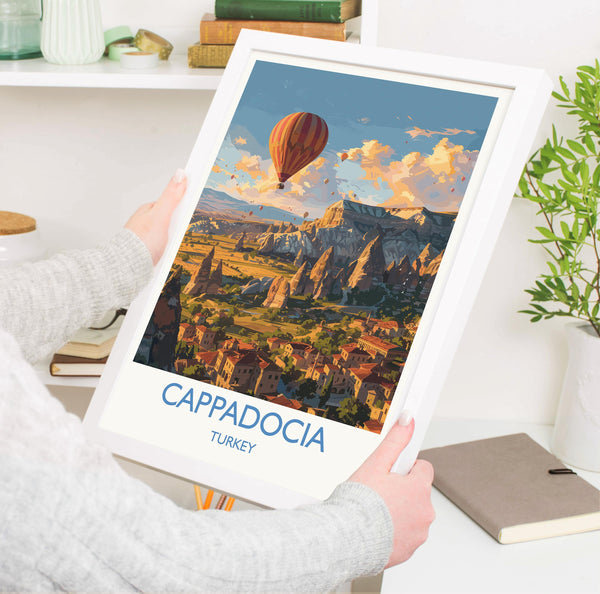 Cappadocia Travel Print Wall Art, Travel Poster of Cappadocia, Turkey Wall Art, Cappadocia Art Lovers Gift, Wall Art Print