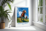 Newton Abbot Travel Poster Wall Art, Travel Print of Newton Abbot, Devon,England, Newton Abbot Races Art Lovers Gift, England Art Gift NQ Media Designs