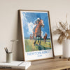 Newton Abbot Travel Poster Wall Art, Travel Print of Newton Abbot, Devon,England, Newton Abbot Races Art Lovers Gift, England Art Gift