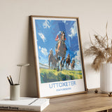 Uttoxeter Travel Poster Wall Art, Travel Print of Uttoxeter , Staffordshire, England, Uttoxeter Races Art Lovers Gift, England Art Gift NQ Media Designs