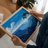 Blue Mountains Travel Poster Wall Art Landscape, Travel Print of Blue Mountains , Sydney Art Lovers Gift,Australia Landscape Art Gift NQ Media Designs