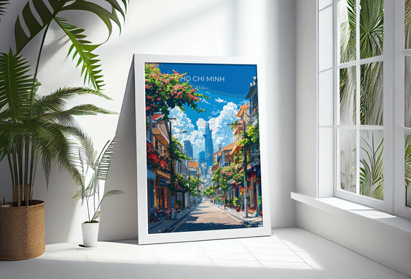 Ho Chi Minh Travel Poster, Travel Print of Ho Chi Minh, Vietnam, Asia, Ho Chi Minh Art Lovers Gift, Vietnam Gift, Wall Art Print