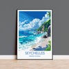Seychelles Travel Print Wall Art, Travel Poster of Seychelles, Indian Ocean, Seychelles Art Lovers Gift