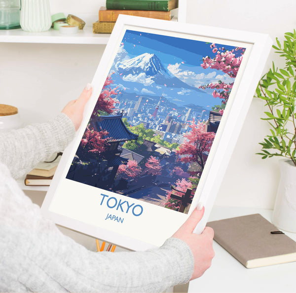 Tokyo Travel Print, Travel Poster of Tokyo, Japan, Asia, Tokyo Art Lovers Gift, Japan Gift, Wall Art Print