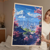 Tokyo Travel Poster, Travel Print of Tokyo, Japan, Asia, Tokyo Art Lovers Gift, Japan Gift, Wall Art Print NQ Media Designs