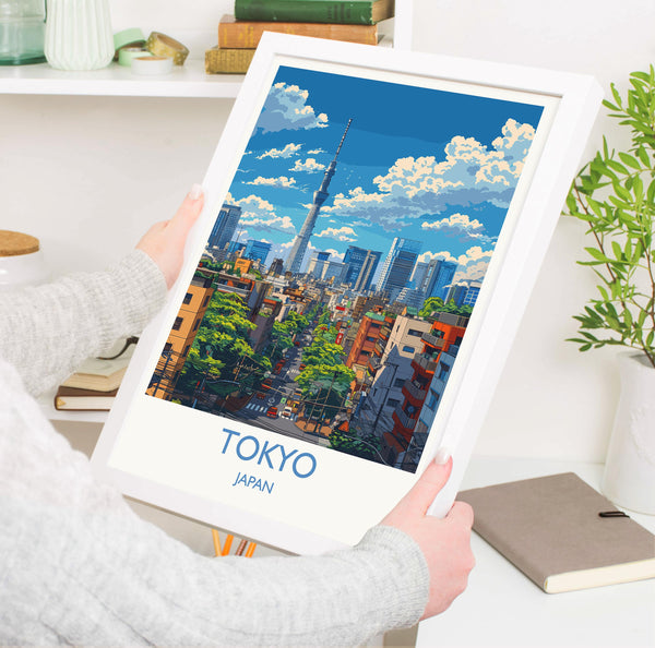 Tokyo Travel Print, Travel Poster of Tokyo, Japan, Asia, Tokyo Art Lovers Gift, Japan Gift, Wall Art Print