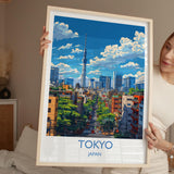 Tokyo Travel Print, Travel Poster of Tokyo, Japan, Asia, Tokyo Art Lovers Gift, Japan Gift, Wall Art Print NQ Media Designs