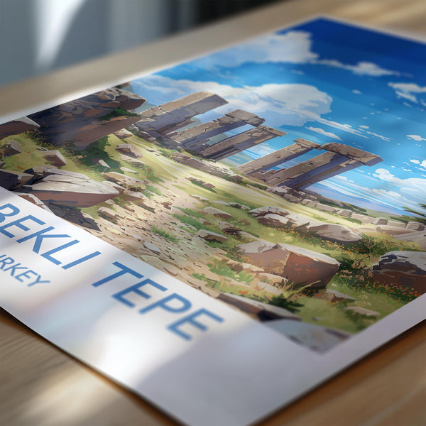 Gobekli Tepe Travel Print Wall Art, Travel Poster of Gobekli Tepe, Turkey Wall Art, Gobekli Tepe Art Lovers Gift, Wall Art Print