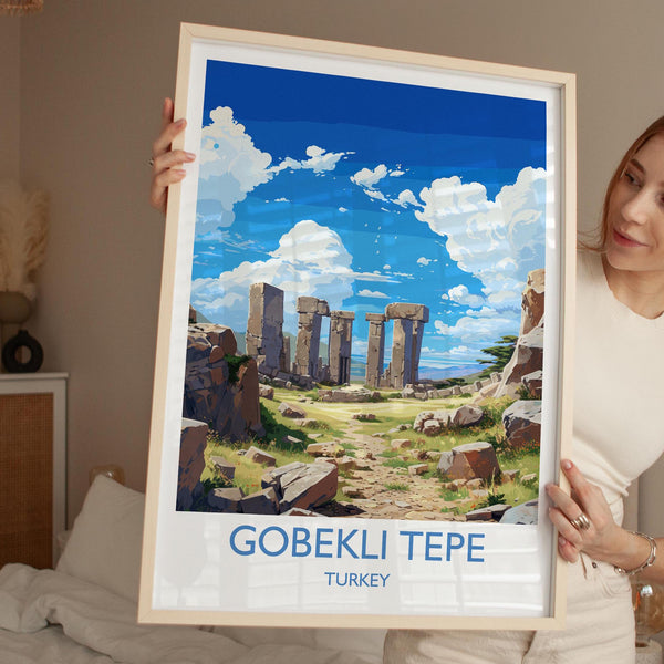 Gobekli Tepe Travel Print Wall Art, Travel Poster of Gobekli Tepe, Turkey Wall Art, Gobekli Tepe Art Lovers Gift, Wall Art Print