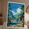 Semuc Champey Travel Poster, Travel Print of Semuc Champey, Central America Poster, Guatemala Wall Art Lovers Gift