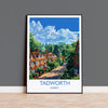 Tadworth Travel Print, Travel Poster of Tadworth, Surrey Poster, Tadworth Art Gift, London Art Lovers UK Travel Gift NQ Media Designs