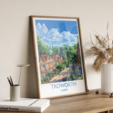 Tadworth Travel Print, Travel Poster of Tadworth, Surrey Poster, Tadworth Art Gift, London Art Lovers UK Travel Gift NQ Media Designs