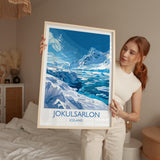 Jokulsarlon Poster Wall Art, Jokulsarlon Travel Print, Iceland Wall Art, Jokulsarlon Art Lovers Gift, Iceland Gift NQ Media Designs