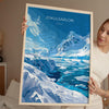 Jokulsarlon Print Wall Art, Jokulsarlon Travel Poster, Iceland Wall Art, Jokulsarlon Art Lovers Gift, Iceland Gift