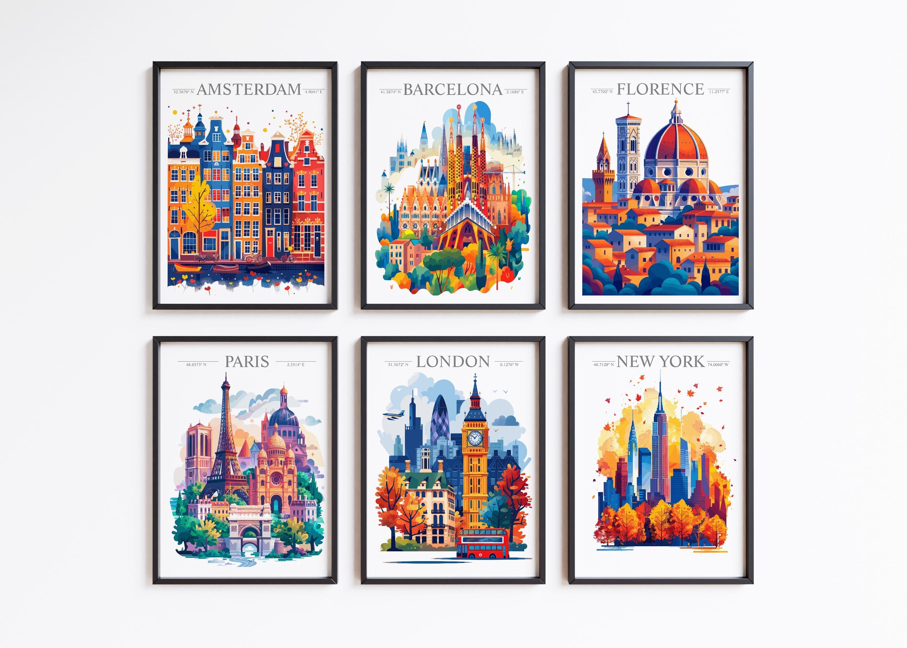 Paris Skyline Travel Print Wall Art, Paris Skyline Travel Poster, Paris City, France City Art, France Art Gift, Paris Art Lovers Gift NQ Media Designs