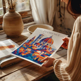 Florence Skyline Travel Print Wall Art, Florence Skyline Travel Poster, Florence City, Italy City Art Gift, Florence Art Lovers Gift NQ Media Designs