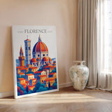 Florence Skyline Travel Print Wall Art, Florence Skyline Travel Poster, Florence City, Italy City Art Gift, Florence Art Lovers Gift NQ Media Designs