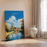 Abingdon Poster, Travel Print of Abingdon,Abingdon Art Lovers Gift,Oxfordshire, English Countryside Wall Art Print NQ Media Designs